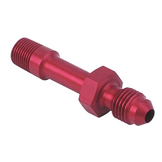 Straight Oil Pressure Gauge Extended Fitting, 1/8 Inch NPT to AN4 Straight Oil Pressure Gauge Extended Fitting, 1/8 Inch NPT to AN4