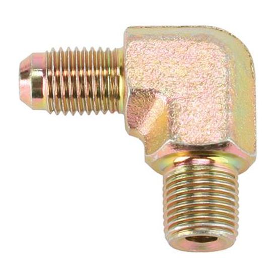 90 Degree -3 AN to 1/8 NPT Steel Adapter Fitting 90 Degree -3 AN to 1/8 NPT Steel Adapter Fitting