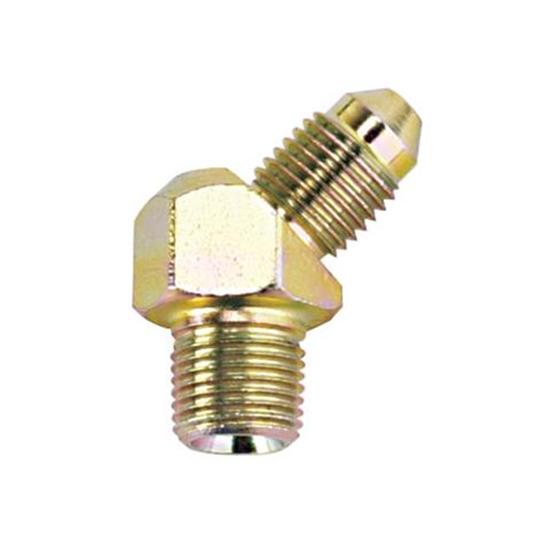 Steel 45 Degree -3 AN to 1/8 NPT Male Adapter Fitting Steel 45 Degree -3 AN to 1/8 NPT Male Adapter Fitting