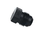 Aluminum Flare Fitting Plug, Black, -3 AN