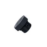 Aluminum Straight Thread Fitting Plug, Black, -4 AN