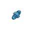 Aluminum Flare Union Adapter Fitting, Blue, -3 AN Aluminum Flare Union Adapter Fitting, Blue, -3 AN