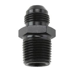 Black Straight -3 AN Flare to 1/8 Inch NPT Pipe Adapter Fitting