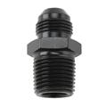 Black Straight -8 AN Flare to 1/2 Inch NPT Pipe Adapter Fitting