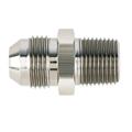 Nickel Straight Flare to Aluminum Pipe Adapter Fitting, -10 AN to 1/2 Inch NPT