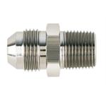 Nickel Straight Flare to Aluminum Pipe Adapter Fitting, -10 AN to 1/2 Inch NPT
