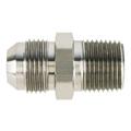 Nickel Straight Flare to Aluminum Pipe Adapter Fitting, -12 AN to 3/4 Inch NPT