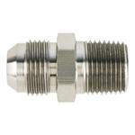 Nickel Straight Flare to Aluminum Pipe Adapter Fitting, -12 AN to 3/4 Inch NPT