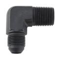 Black 90 Degree -3 AN Flare to 1/8 Inch NPT Pipe Adapter Fitting
