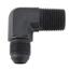 Black 90 Degree -3 AN Flare to 1/8 Inch NPT Pipe Adapter Fitting Black 90 Degree -3 AN Flare to 1/8 Inch NPT Pipe Adapter Fitting