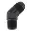 Black 45 Degree -3 AN Flare to 1/8 Inch NPT Pipe Adapter Fitting Black 45 Degree -3 AN Flare to 1/8 Inch NPT Pipe Adapter Fitting