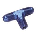 Aluminum Flare to Pipe Tee Adapter Fitting, -4 AN to 1/8 Inch NPT