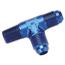 Aluminum Flare to Pipe Tee on Run Fitting, AN3 to 1/8 Inch NPT Aluminum Flare to Pipe Tee on Run Fitting, AN3 to 1/8 Inch NPT