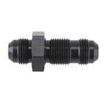 Straight Aluminum Bulkhead Flare Fitting, Black, -3 AN