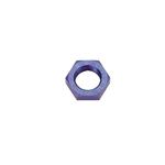 Aluminum Bulkhead Jam Nut, Blue, -4 AN