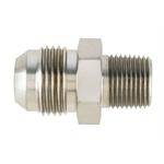 Nickel Straight Flare to Aluminum Pipe Adapter Fitting, -10 AN to 3/8 Inch NPT