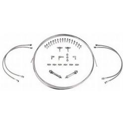 Stainless Steel -3 AN Brake Line Kit, 3-Hose, 20 Ft. Tubing