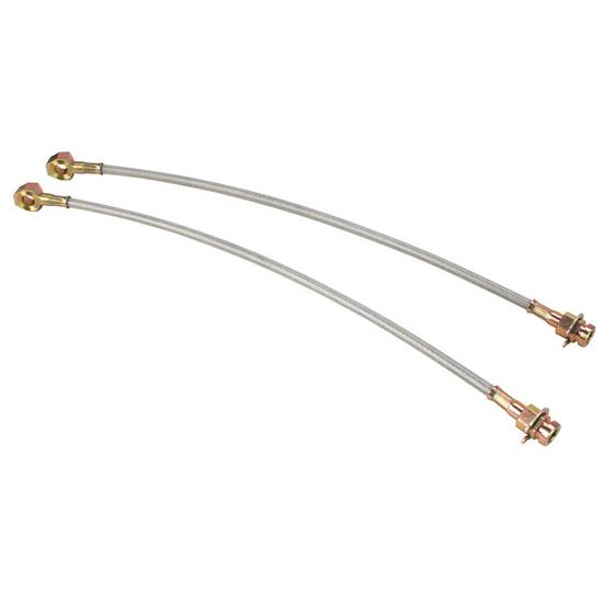 Stainless Braided 16 Inch Front Brake Hoses, 10mm-1.5
