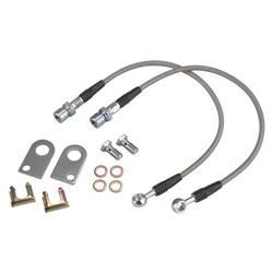 DOT Braided Stainless Brake Hoses, 1978-88 GM, 10mm-1.5
