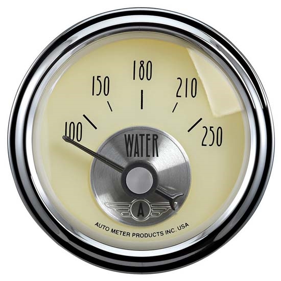 Auto Meter 2037 Prestige Antique Ivory Air-Core Water Temp Gauge Auto Meter 2037 Prestige Antique Ivory Air-Core Water Temp Gauge