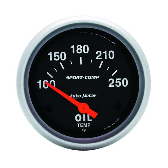 Auto Meter 3542 Sport-Comp Air-Core Oil Temperature Gauge, 2-5/8 Inch Auto Meter 3542 Sport-Comp Air-Core Oil Temperature Gauge, 2-5/8 Inch