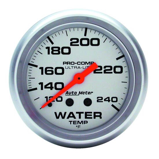 Auto Meter 4433 Ultra-Lite Mechanical Water Temperature Gauge, 2-5/8 Auto Meter 4433 Ultra-Lite Mechanical Water Temperature Gauge, 2-5/8