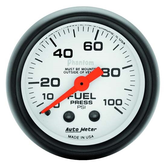 Auto Meter 5712 Phantom Mechanical Fuel Pressure Gauge, 2-1/16 Inch Auto Meter 5712 Phantom Mechanical Fuel Pressure Gauge, 2-1/16 Inch