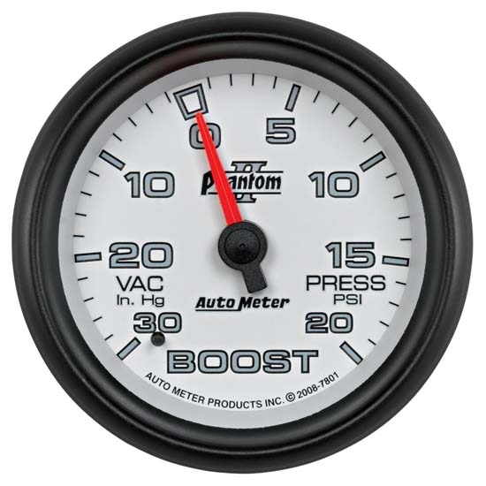 Auto Meter 7801 Phantom II Mechanical Boost/Vacuum Gauge, 2-5/8 Inch Auto Meter 7801 Phantom II Mechanical Boost/Vacuum Gauge, 2-5/8 Inch