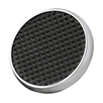 Lokar SPO-6071 Chrome Round Steel Brake/Clutch Pedal Pad with Rubber