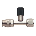 Straight Nickel Plated AC Fitting w/Port, -6 AN to -6 AN