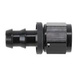 Black Socketless Straight Push-On Hose End, -6 AN