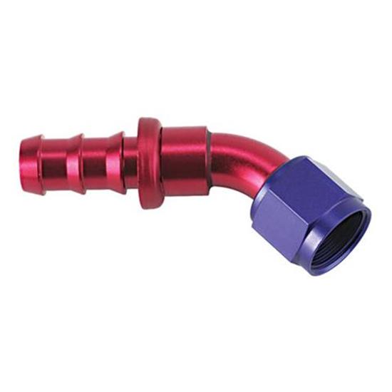 45 Degree Socketless Push-On Hose End, -10 AN 45 Degree Socketless Push-On Hose End, -10 AN