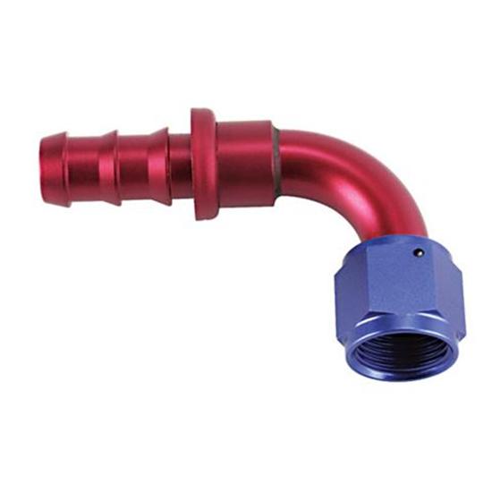 90 Degree Socketless Push-On Hose End, -10 AN 90 Degree Socketless Push-On Hose End, -10 AN