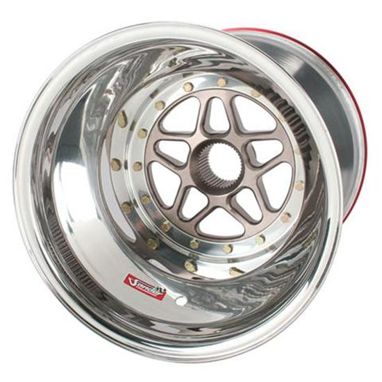 Sander Splined Left Rear Wheel, Inner Beadlock, 15 x 14 Inch, 6 Inch Offset