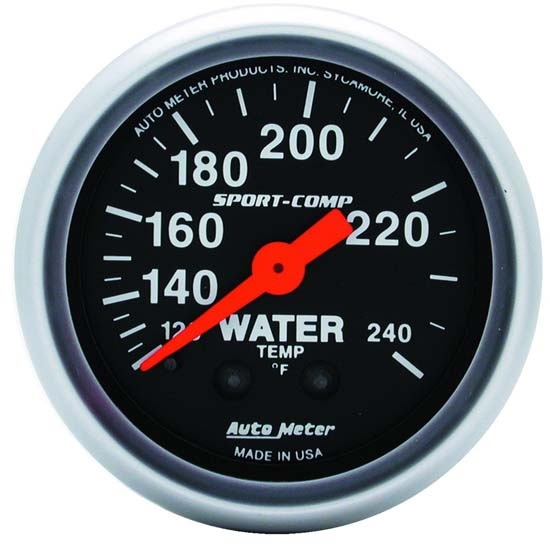 Auto Meter 3333 Sport-Comp Mechanical Water Temperature Gauge Auto Meter 3333 Sport-Comp Mechanical Water Temperature Gauge
