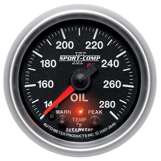 Auto Meter 3640 Sport-Comp II Digital Stepper Motor Oil Temp Gauge Auto Meter 3640 Sport-Comp II Digital Stepper Motor Oil Temp Gauge
