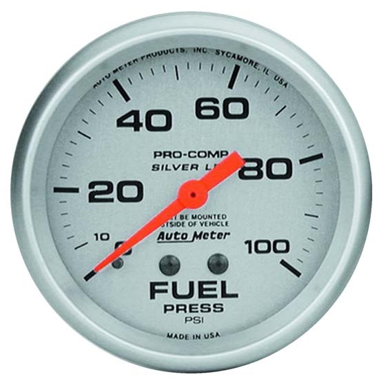 Auto Meter 4612 Ultra-Lite Mech Fuel Pressure Gauge, 100 PSI, 2-5/8 Auto Meter 4612 Ultra-Lite Mech Fuel Pressure Gauge, 100 PSI, 2-5/8