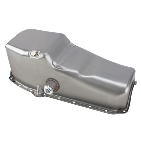 1955-79 Raw Steel Small Block Chevy Oil Pan w/ Inspection Plug 1955-79 Raw Steel Small Block Chevy Oil Pan w/ Inspection Plug