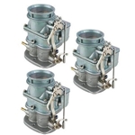 Set of 3 Speedys 9 Super 7 ® 3-Bolt 2 Barrel Carburetors, Plain Finish