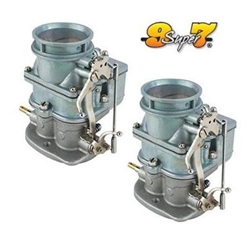 Pair of Speedys 9 Super 7 ® Primary 3-Bolt 2 Barrel Carburetors, Plain