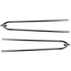 Front Hairpin Radius Rods, 27 Inch, Chrome Steel