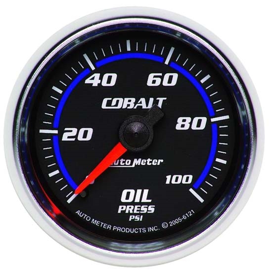 Auto Meter 6121 Cobalt Mechanical Oil Pressure Gauge, 2-1/16 Inch Auto Meter 6121 Cobalt Mechanical Oil Pressure Gauge, 2-1/16 Inch