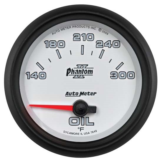 Auto Meter 7848 Phantom II Air-Core Oil Temperature Gauge, 2-5/8 Inch Auto Meter 7848 Phantom II Air-Core Oil Temperature Gauge, 2-5/8 Inch