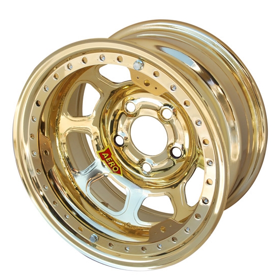 Aero 53-905030GOL 53 Series 15x10 Wheel, BLock, 5 on 5 BP, 3 Inch BS Aero 53-905030GOL 53 Series 15x10 Wheel, BLock, 5 on 5 BP, 3 Inch BS