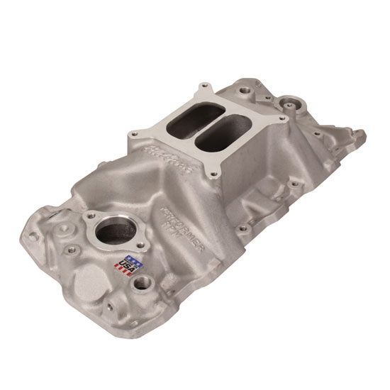 Edelbrock 7101 Performer RPM Intake Manifold, Plain Aluminum Finish