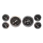 Stewart Warner 82223 Wings Six Gauge Set, Electric, Black Face