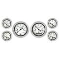 Stewart Warner 82224 Wings Six White Gauge Set, Electric/Mechanical