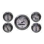 Stewart Warner 82226 Wings Five Gauge Set, Electric/Mechanical, White