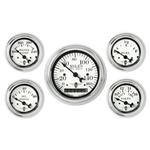 Stewart Warner 82228 Wings Five Gauge Set, Electric, White Face