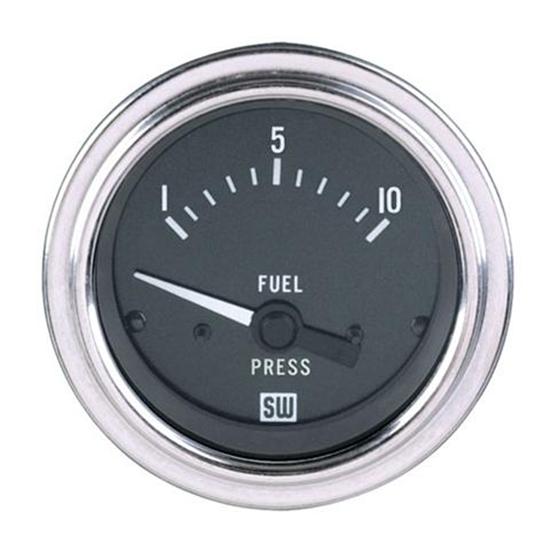 Stewart Warner 82319 Deluxe 21/16 Mech Fuel Pressure Gauge, 110 PSI